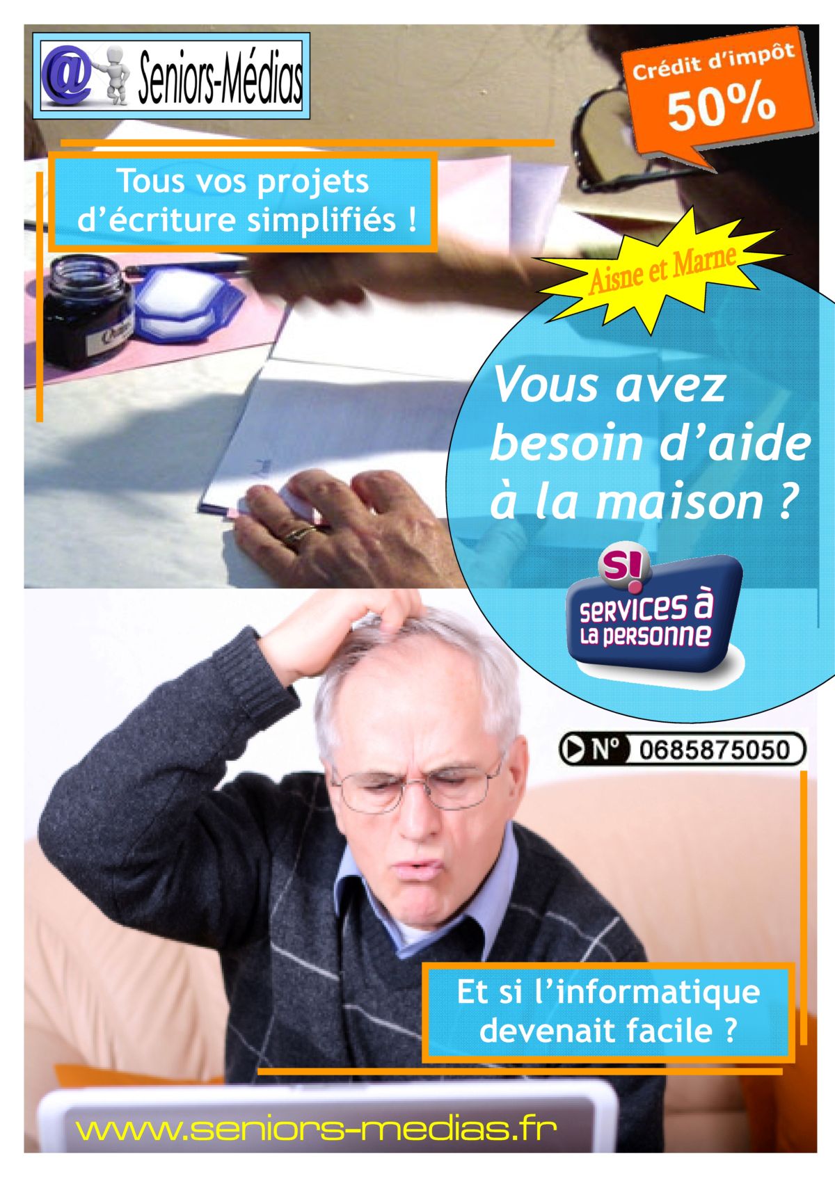 Seniors-medias ASSISTANCE INFORMATIQUE ET MANUSCRITE 